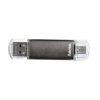 Hama FlashPen "Laeta Twin" USB-Zusatzspeicher Smartphone/Tablet Grau 16 GB USB 2.0, Micro USB 2.0