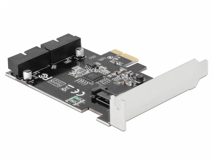 DeLOCK PCI Express Card to 2 x internal USB 3.0 Pin Header - USB-Adapter - PCIe 2.0 - USB 3.0 (intern)