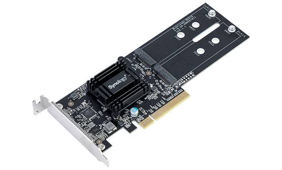 Synology M2D18 - Laufwerksschachtadapter - Erweiterungsschlitz auf 2 x M.2 - M.2 Card - PCIe 2.0 x8