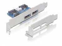 Delock Slot bracket 2x eSATAp 5V/12V with Low Profile Bracket - Speicherkabelkit - interne Stromversorgung, 4-polig, SAT