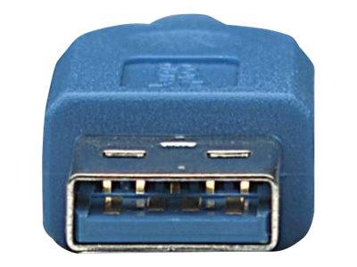 TECHly USB-Kabel USB 3.2 Gen1 USB-A Stecker, USB-Micro-B 3.0 Stecker 2.00m Blau vergoldete Steckkontakte ICOC-MUSB3-A-020