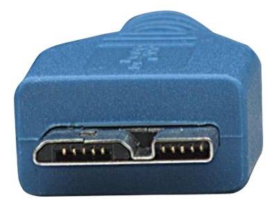 TECHly USB-Kabel USB 3.2 Gen1 USB-A Stecker, USB-Micro-B 3.0 Stecker 2.00m Blau vergoldete Steckkontakte ICOC-MUSB3-A-020