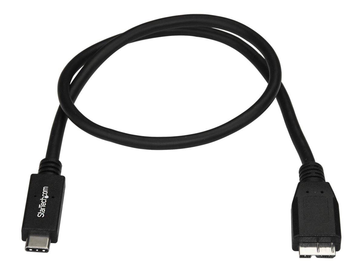 StarTech.com USB C to Micro USB Cable 0.5m - USB 3.1 Type C to Micro USB Type B Cable - Micro USB 3.1 to USB-C -