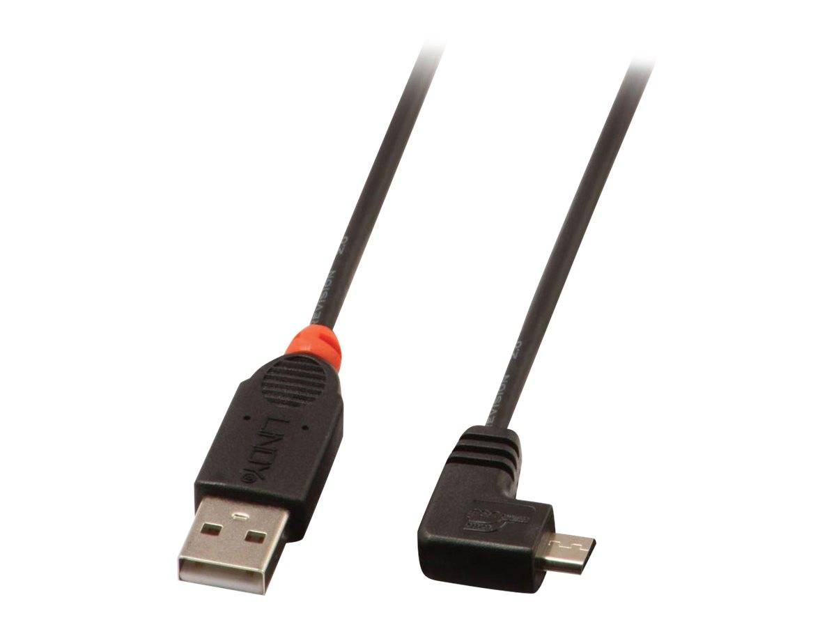 LINDY USB-Kabel USB 2.0 USB-A Stecker, USB-Micro-B Stecker 1.00 m Schwarz 31976