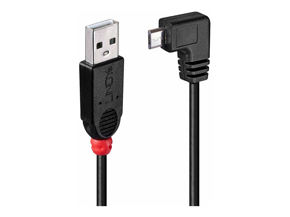 LINDY USB-Kabel USB 2.0 USB-A Stecker, USB-Micro-B Stecker 1.00 m Schwarz 31976