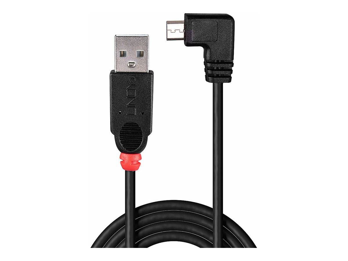 LINDY USB-Kabel USB 2.0 USB-A Stecker, USB-Micro-B Stecker 1.00 m Schwarz 31976