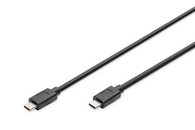 Digitus USB-Kabel USB 3.2 Gen1 (USB 3.0 / USB 3.1 Gen1) USB-C® Stecker, USB-C® Stecker 1.00 m Schwarz doppelt geschirmt AK-300139-010-S