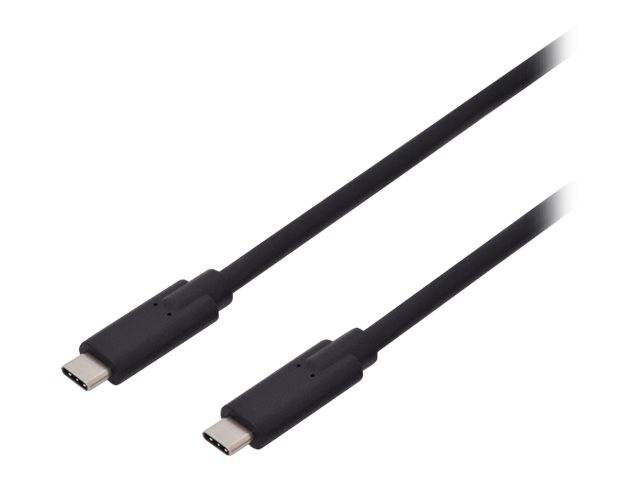 Digitus USB-Kabel USB 3.2 Gen1 (USB 3.0 / USB 3.1 Gen1) USB-C® Stecker, USB-C® Stecker 1.00 m Schwarz doppelt geschirmt AK-300139-010-S