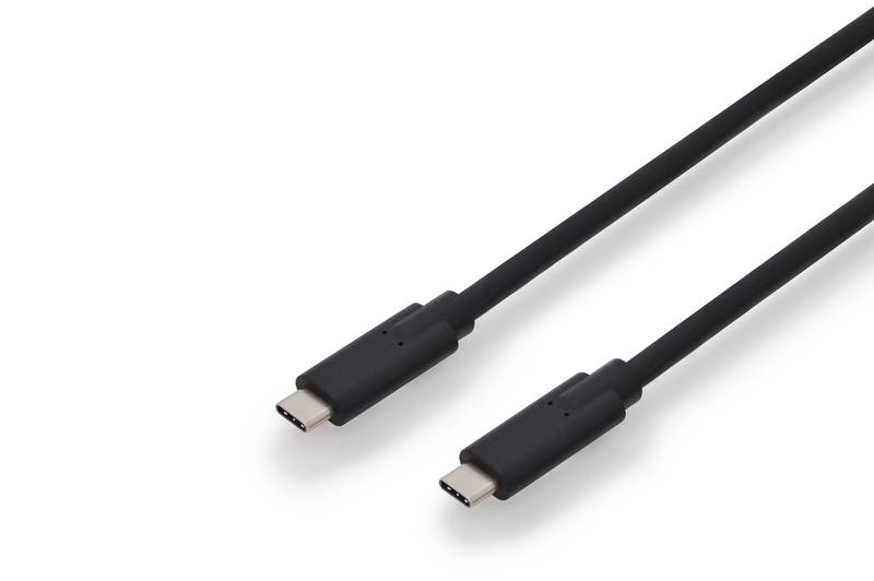 Digitus USB-Kabel USB 3.2 Gen1 (USB 3.0 / USB 3.1 Gen1) USB-C® Stecker, USB-C® Stecker 1.00 m Schwarz doppelt geschirmt AK-300139-010-S