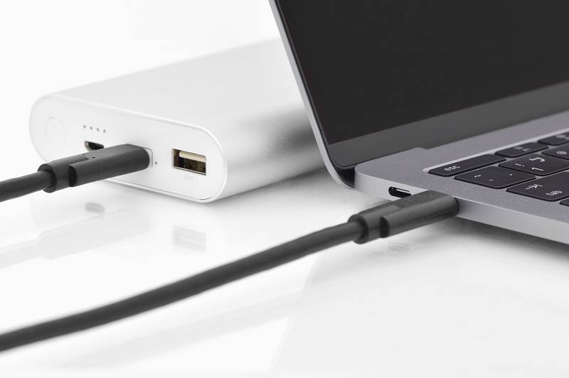 Digitus USB-Kabel USB 3.2 Gen1 (USB 3.0 / USB 3.1 Gen1) USB-C® Stecker, USB-C® Stecker 1.00 m Schwarz doppelt geschirmt AK-300139-010-S