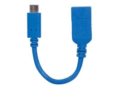 Manhattan USB-C to USB-A Cable, 15cm, Male to Female, 5 Gbps (USB 3.2 Gen1 aka USB 3.0)