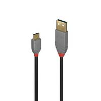 LINDY USB-Kabel USB 2.0 USB-A Stecker, USB-C® Stecker 0.50 m Schwarz 36885