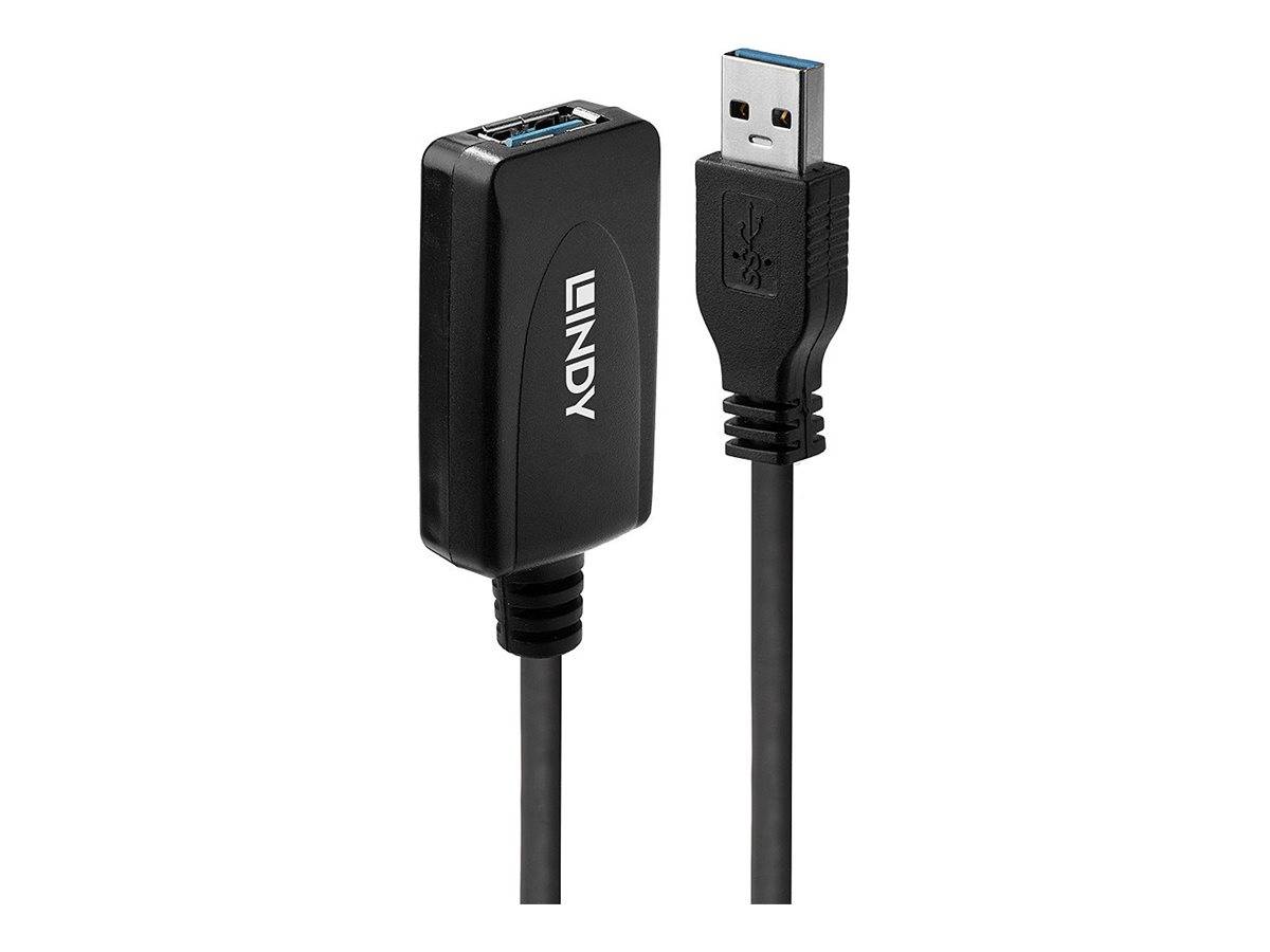 LINDY USB-Kabel USB 3.2 Gen1 (USB 3.0 / USB 3.1 Gen1) USB-A Stecker, USB-A Buchse 5.00 m Schwarz 43155