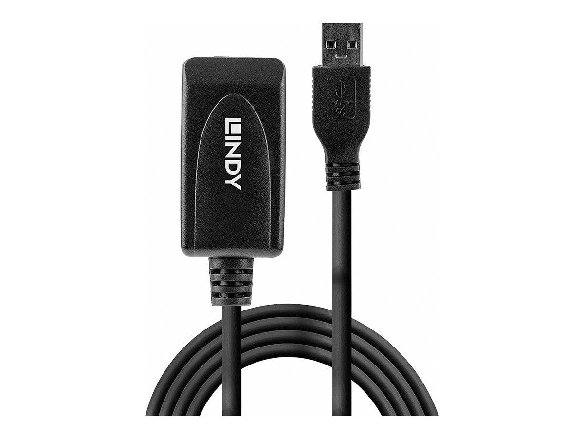 LINDY USB-Kabel USB 3.2 Gen1 (USB 3.0 / USB 3.1 Gen1) USB-A Stecker, USB-A Buchse 5.00 m Schwarz 43155