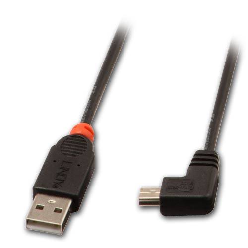 LINDY USB-Kabel USB 2.0 USB-A Stecker, USB-Mini-B Stecker 2.00 m Schwarz 31972