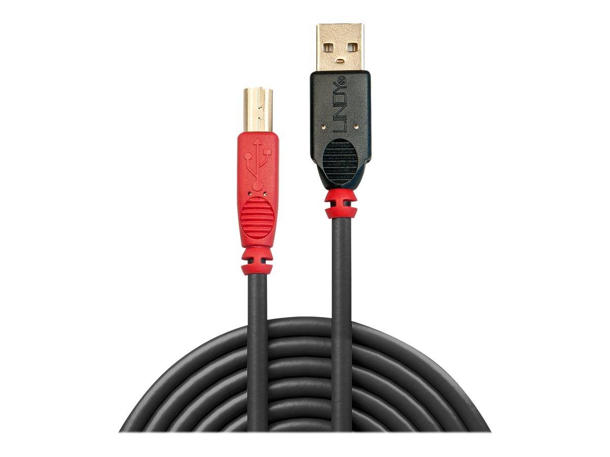LINDY USB-Kabel USB 2.0 USB-A Stecker, USB-A Buchse 10.00 m Schwarz 42761
