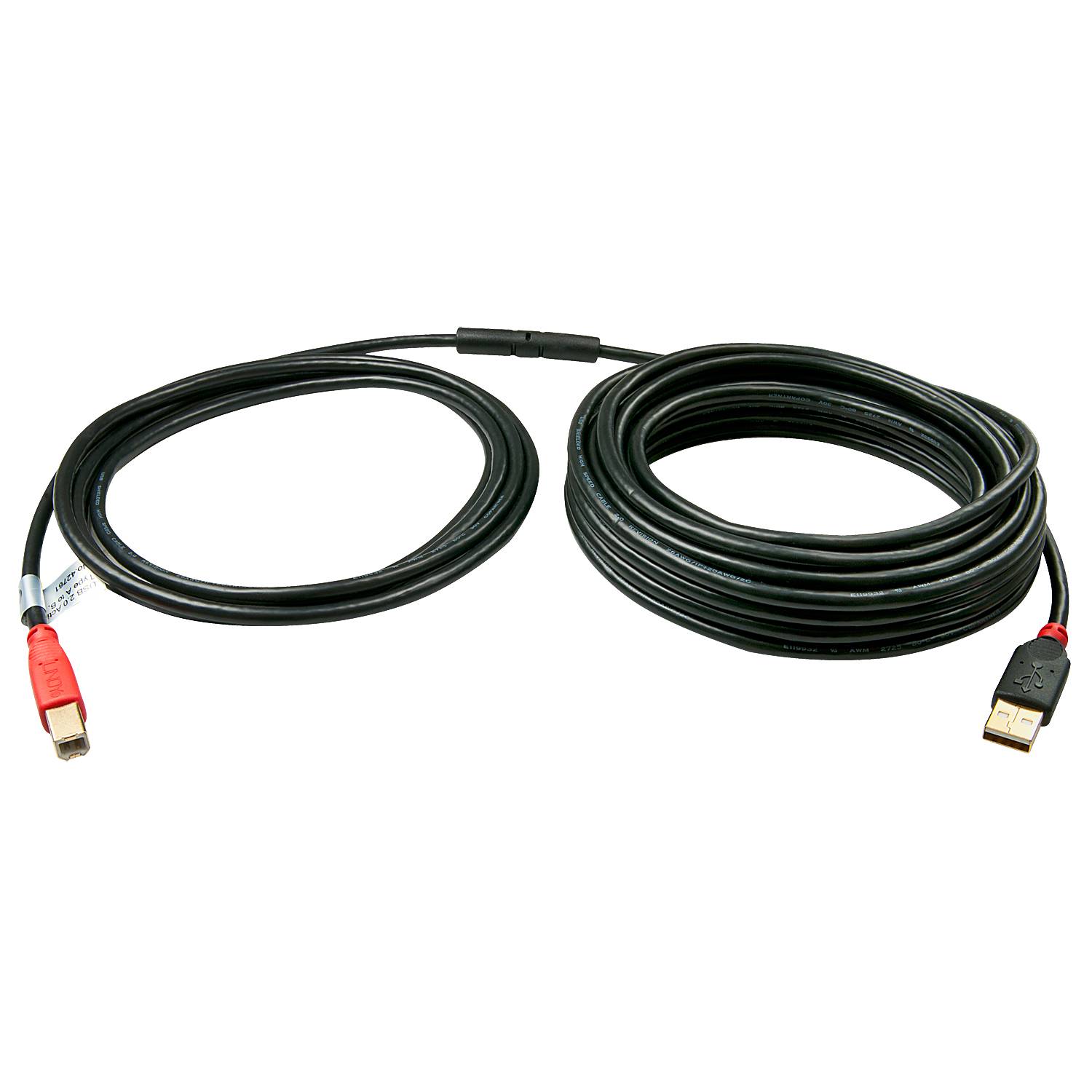 LINDY USB-Kabel USB 2.0 USB-A Stecker, USB-A Buchse 10.00 m Schwarz 42761