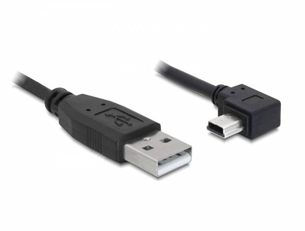 Delock USB-Kabel USB 2.0 USB-A Stecker, USB-Mini-B Stecker 1.00 m Schwarz 82681