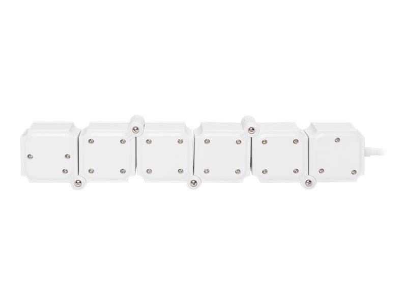 DIGITUS - Flexible 4-fach Steckdosenleiste mit 2 USB-Anschlüssen & Schalter