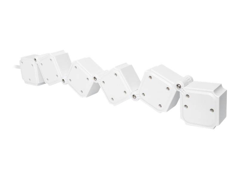DIGITUS - Flexible 4-fach Steckdosenleiste mit 2 USB-Anschlüssen & Schalter