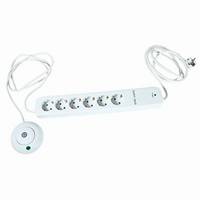 REV 00251201 Steckdosenleiste mit Schalter 6fach Weiß Schutzkontakt 1St.