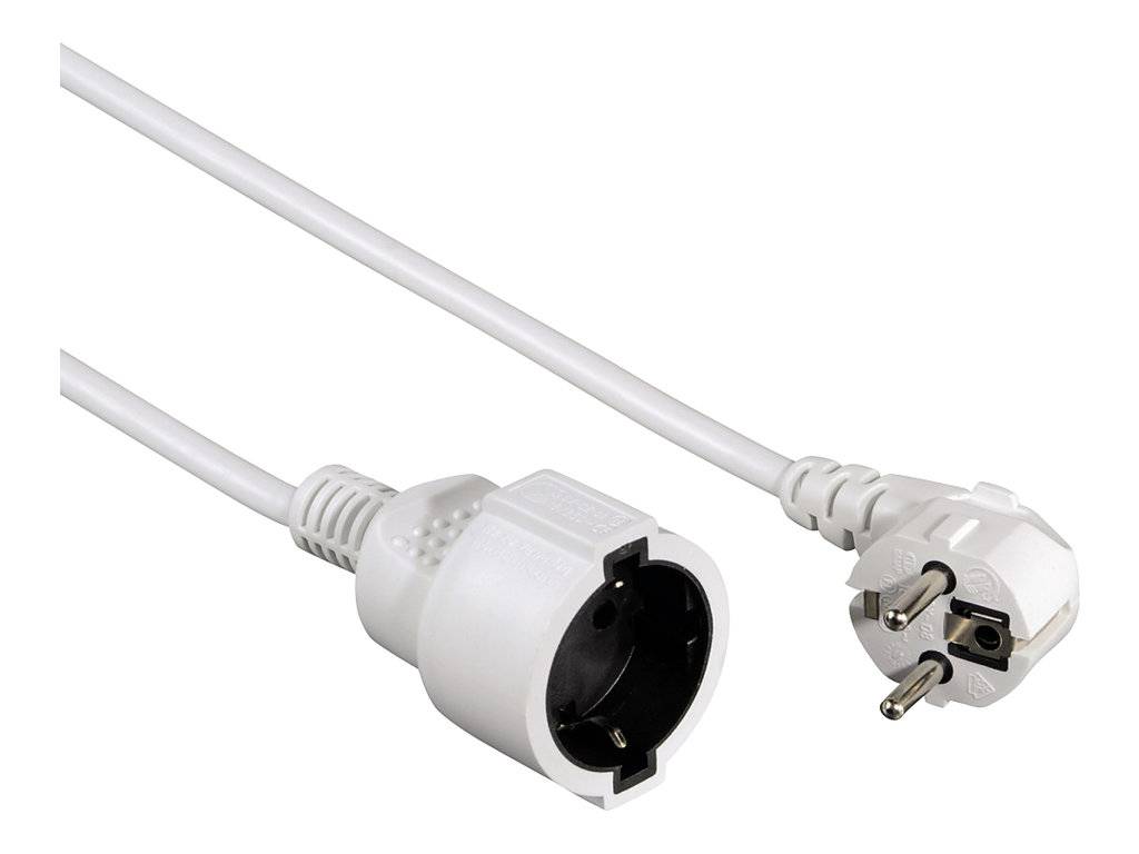 hama 00047865 Schutzkontakt-Verlängerungskabel "Profi", 3 m, Weiß