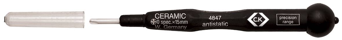 C.K T4847 0 Elektronik- u. Feinmechanik Kreuzschlitz-Schraubendreher PH 0 Klingenlänge: 15mm