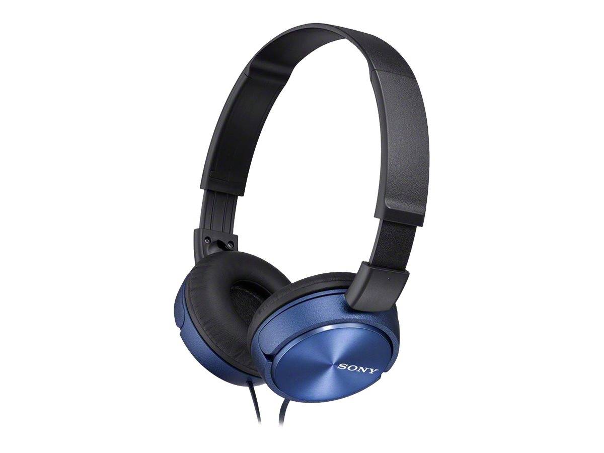 Sony MDR-ZX310AP On Ear Kopfhörer kabelgebunden Blau Headset, Faltbar