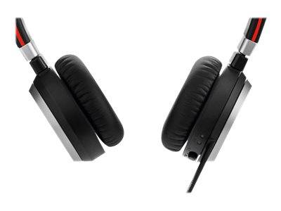 Jabra Evolve 65 MS Telefon On Ear Headset Bluetooth®, kabelgebunden Stereo Schwarz, Silber Noise Cancelling Batterieladeanzeige, Mikrofon-Stummschal