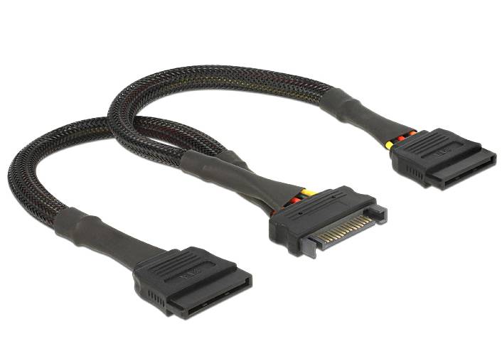 Delock Strom Anschlusskabel 0.25m Schwarz