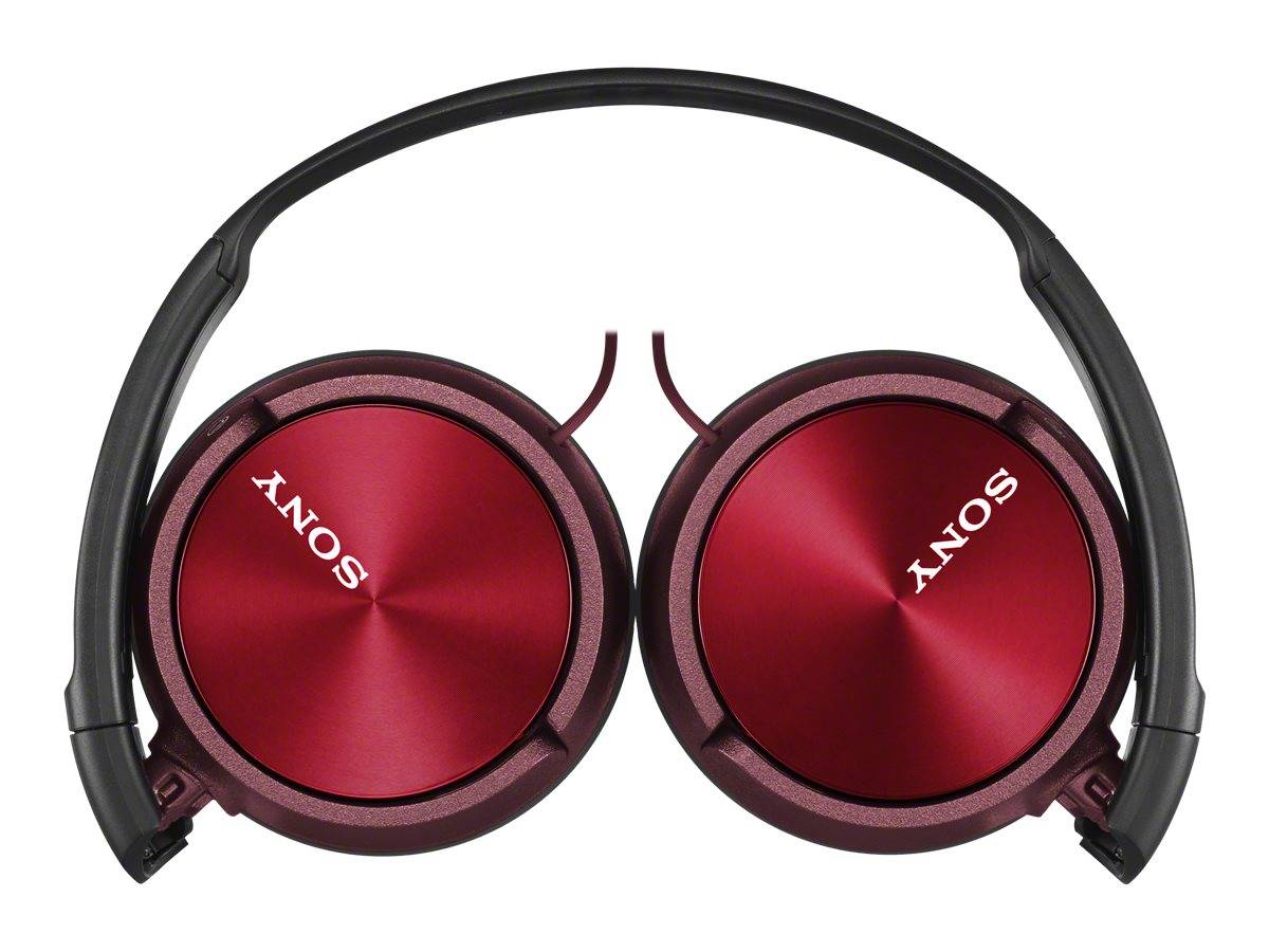 Sony MDR-ZX310AP On Ear Kopfhörer kabelgebunden Rot Headset, Faltbar