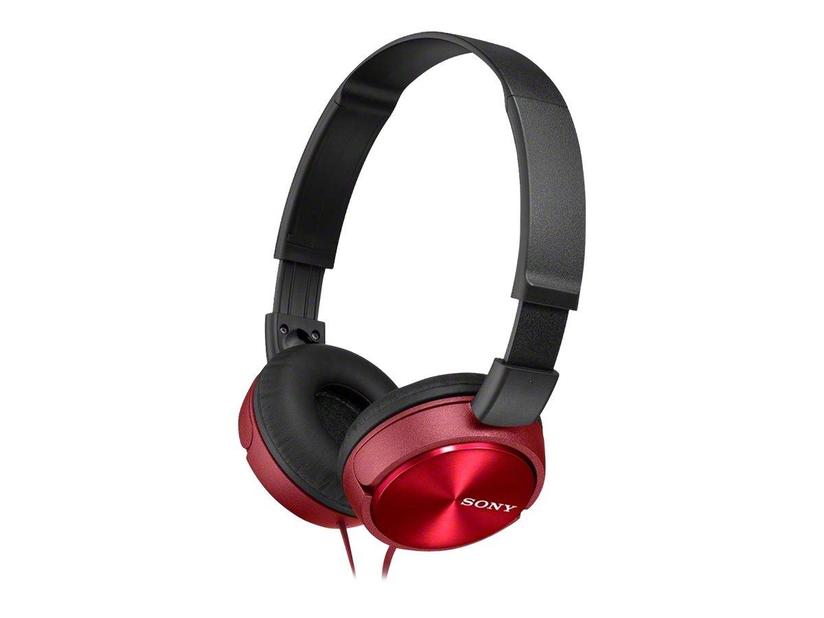 Sony MDR-ZX310AP On Ear Kopfhörer kabelgebunden Rot Headset, Faltbar