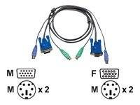 ATEN KVM Anschlusskabel [2x PS/2-Stecker, SPHD-15-Stecker - 2x PS/2-Stecker, SPHD-15-Stecker] 1.80 m Schwarz