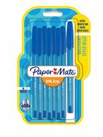 PAPER MATE - Papermate InkJoy 100 ST, Clip, Stick-Kugelschreiber, Blau, 8 Stück(e), Medium