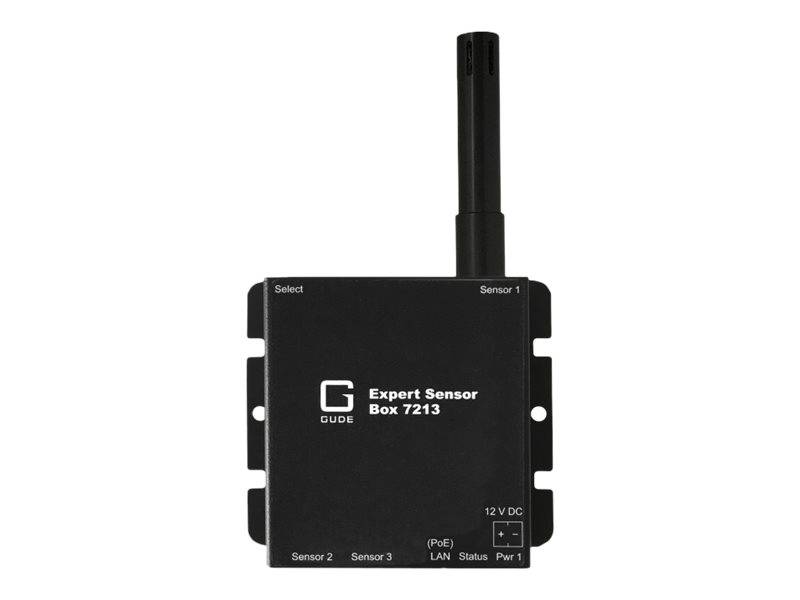 GUDE 721313 Expert LAN-Sensor für Temperatur-, Luftfeuchte und Luftdruck, PoE