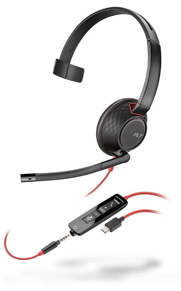 Plantronics Blackwire C5210 USB-C Telefon On Ear Headset kabelgebunden Mono Noise Cancelling