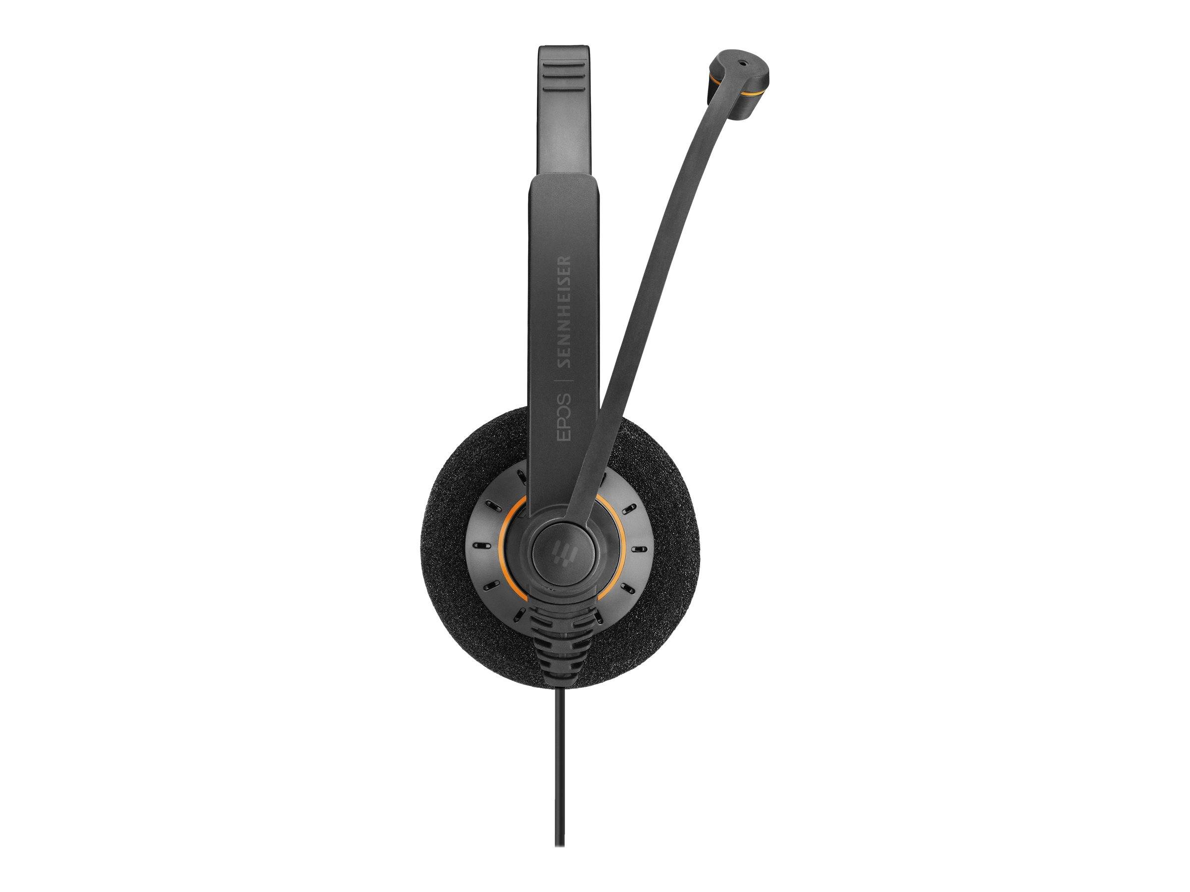 EPOS Impact SC 60 USB ML Telefon On Ear Headset kabelgebunden Stereo Schwarz Mikrofon-Rauschunterdrückung, Noise Cancelling Lautstärkeregelung, Mik