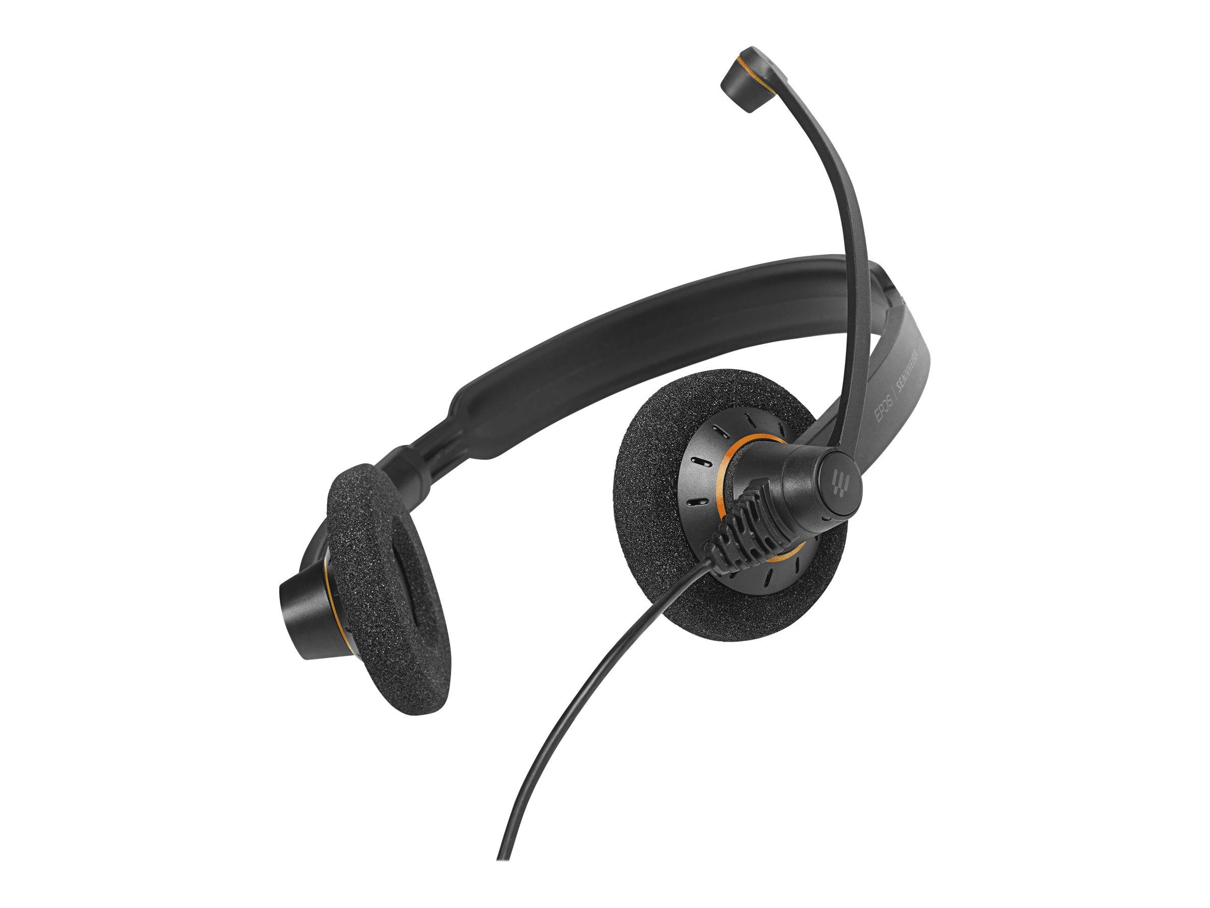 EPOS Impact SC 60 USB ML Telefon On Ear Headset kabelgebunden Stereo Schwarz Mikrofon-Rauschunterdrückung, Noise Cancelling Lautstärkeregelung, Mik
