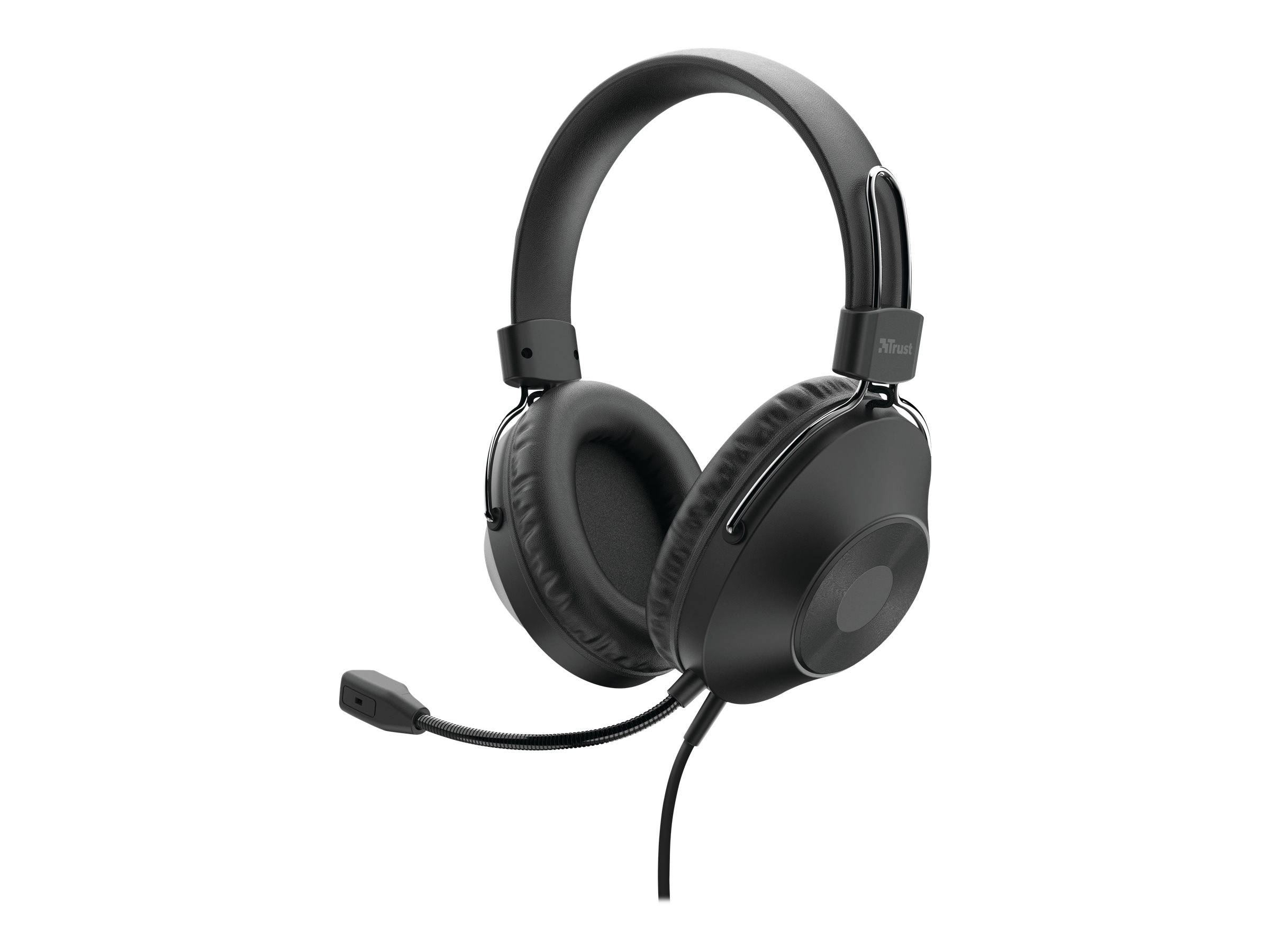 Trust HS-250 Over Ear Headset kabelgebunden Stereo Schwarz Computer