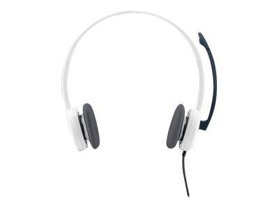 Logitech H150 Computer On Ear Headset kabelgebunden Stereo Weiß Mikrofon-Rauschunterdrückung, Noise Cancelling Lautstärkeregelung, Mikrofon-Stumms