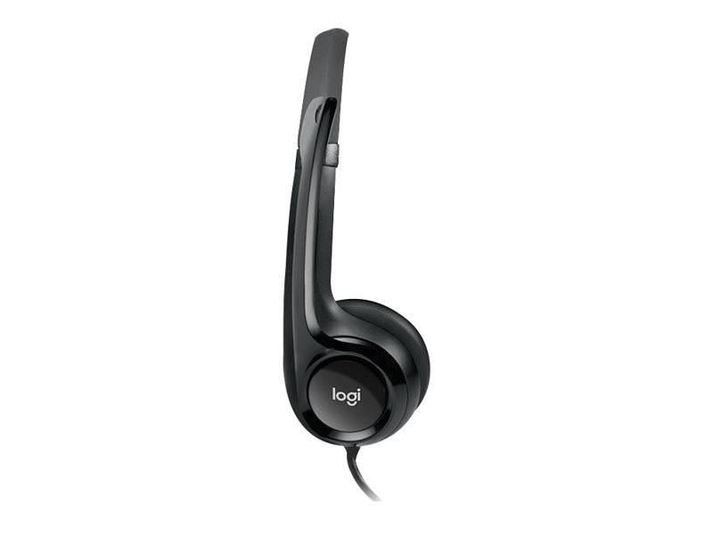 Logitech H390 Computer On Ear Headset kabelgebunden Stereo Schwarz Mikrofon-Rauschunterdrückung, Noise Cancelling Lautstärkeregelung, Mikrofon-Stum