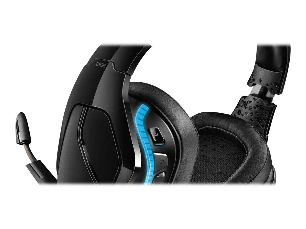 Logitech Gaming G935 Gaming Over Ear Headset kabelgebunden 7.1 Surround Schwarz, RGB Mikrofon-Rauschunterdrückung Lautstärkeregelung, Mikrofon-Stum