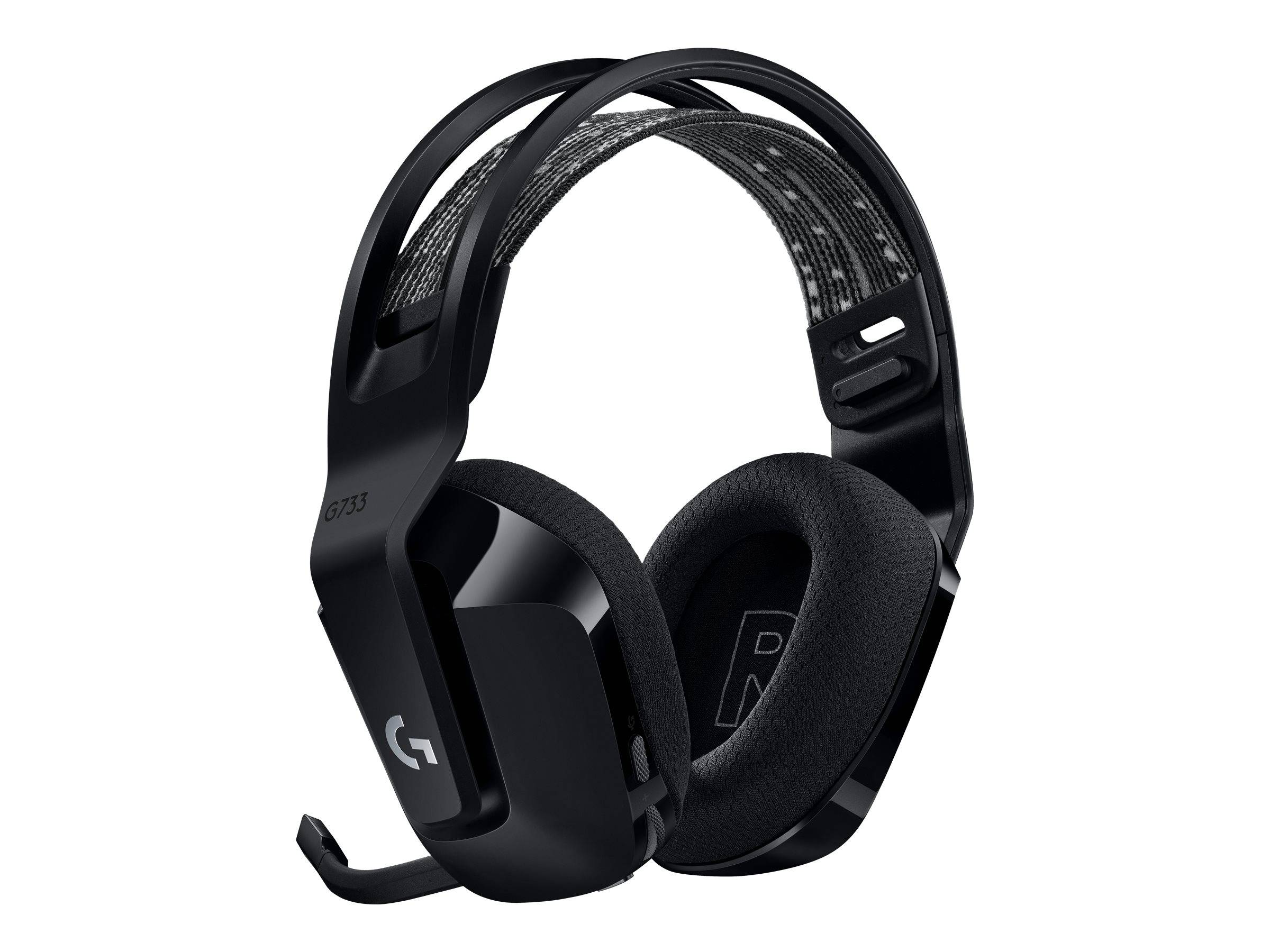Logitech Gaming G733 LIGHTSPEED Gaming On Ear Headset Funk 7.1 Surround Schwarz Lautstärkeregelung