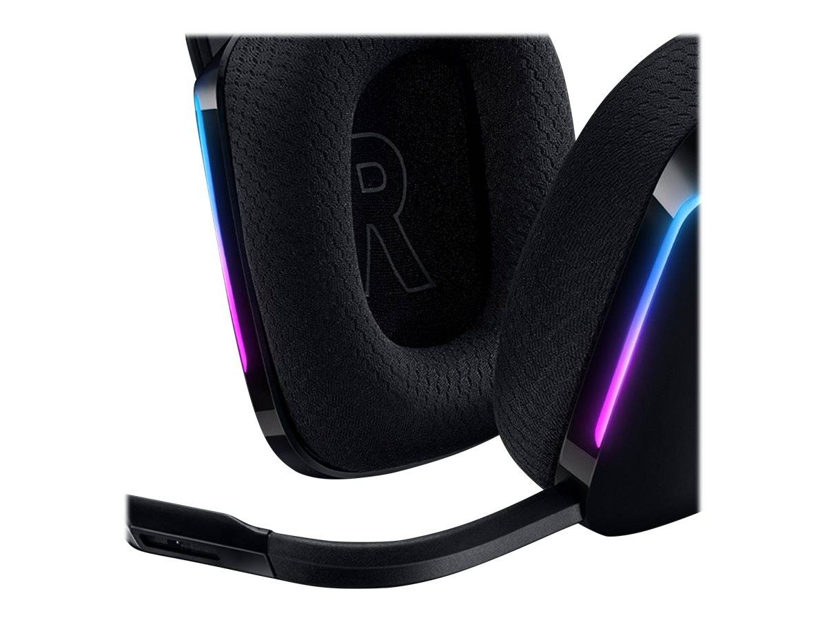 Logitech Gaming G733 LIGHTSPEED Gaming On Ear Headset Funk 7.1 Surround Schwarz Lautstärkeregelung