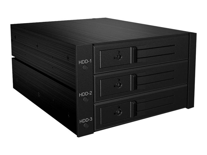 IB-563SSK, 2x 5,25" Schacht,3x 3,5" SATA oder SAS HDDs mit Schloss, 1x 60x60 mm Lüfter