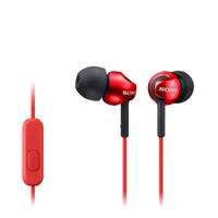 Sony MDR-EX110AP In Ear Kopfhörer kabelgebunden Rot Headset