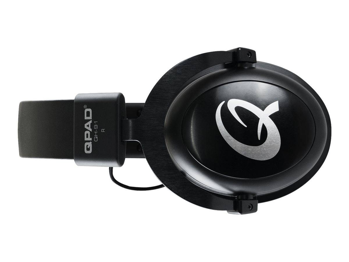 QPAD QH91 Gaming Over Ear Headset kabelgebunden Stereo Schwarz Mikrofon-Stummschaltung