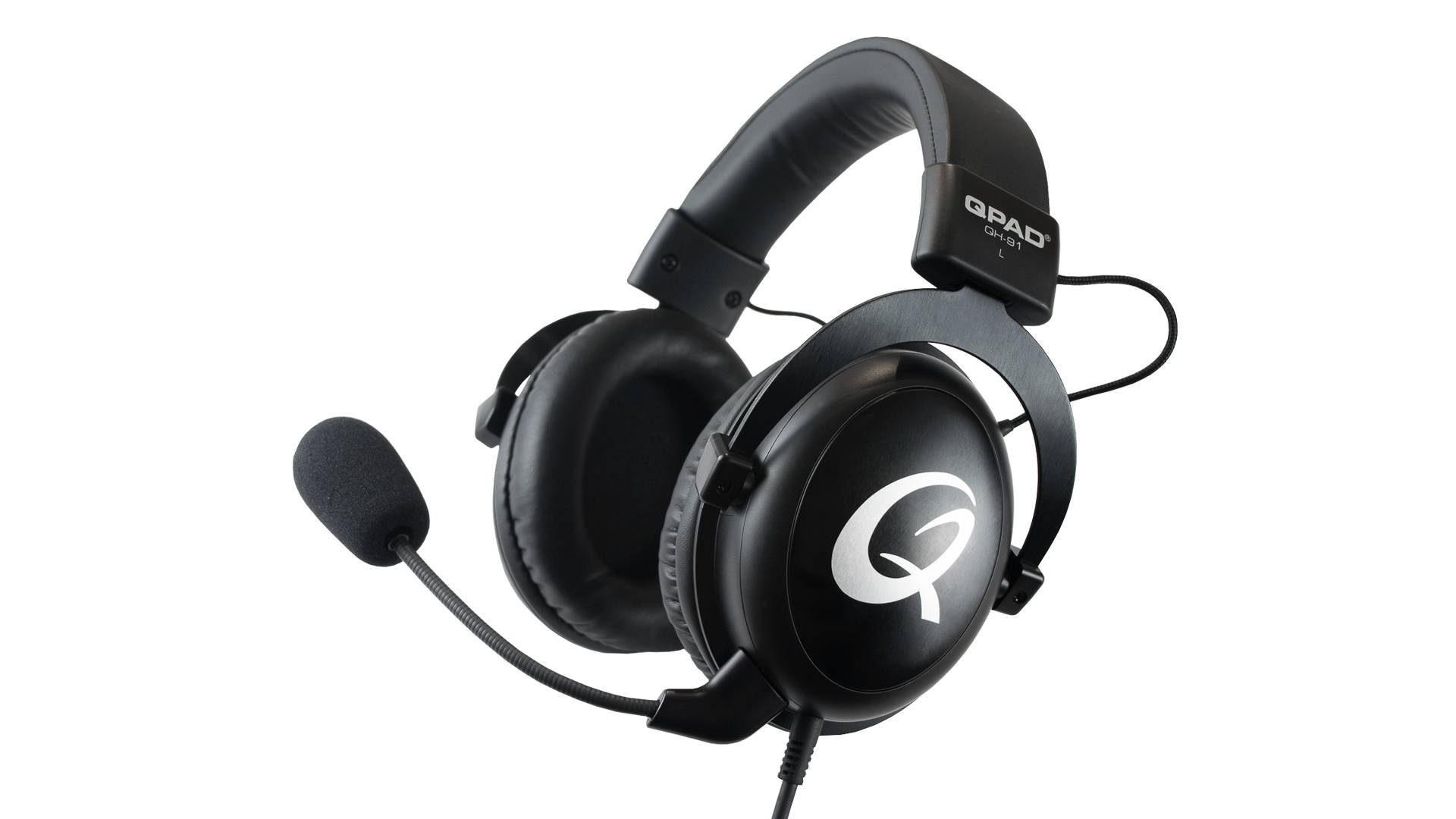 QPAD QH91 Gaming Over Ear Headset kabelgebunden Stereo Schwarz Mikrofon-Stummschaltung