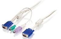 LevelOne ACC-2103 - Tastatur- / Video- / Maus- (KVM-)Kabel - HD-15 (VGA) (M) zu