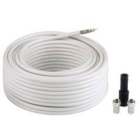 Hama SAT Anschlusskabel [1x F-Stecker - 1x F-Stecker] 10.00 m 100 dB Weiß